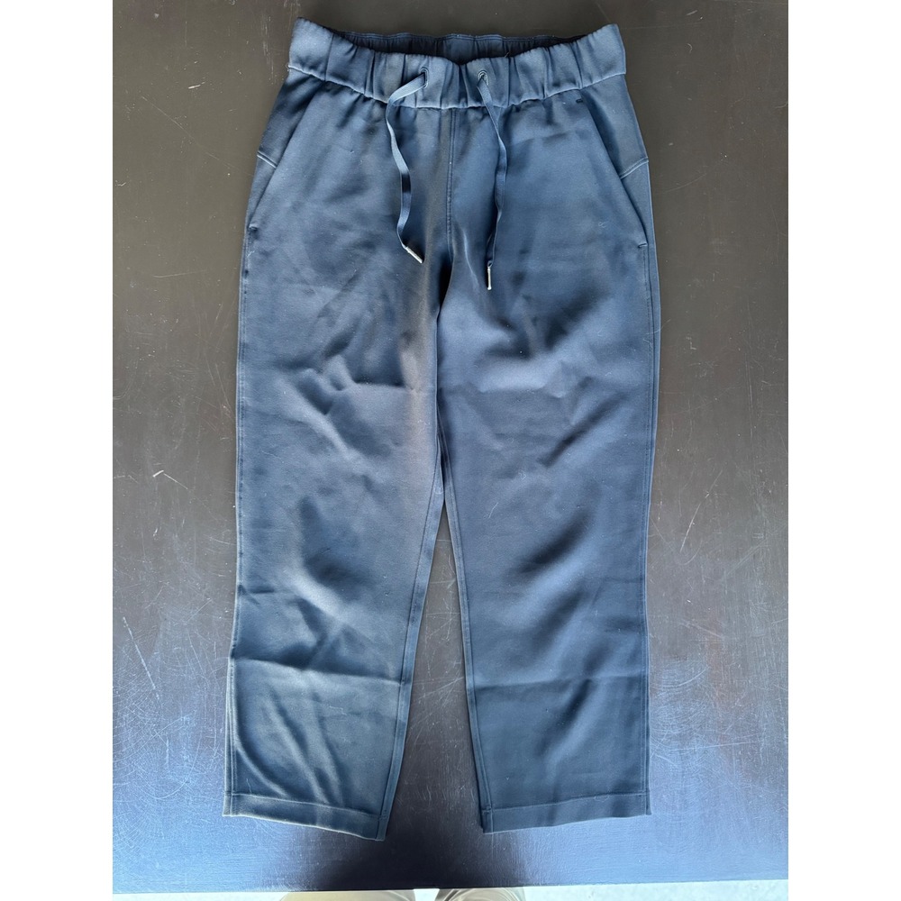 Lululemon On the Fly 7/8 Pant Black Luxtreme Drawstring Joggers Size 4 LW6AVMS
